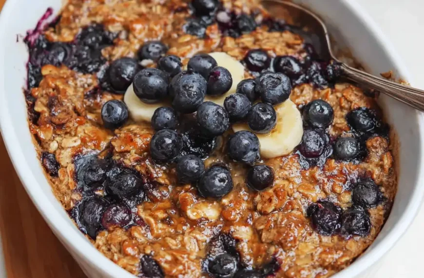 Blueberry Baked Oatmeal That’s Easy, Wholesome, and Ready to…