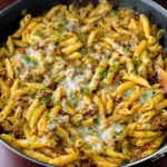 Cheesy Ground Beef Pasta Skillet