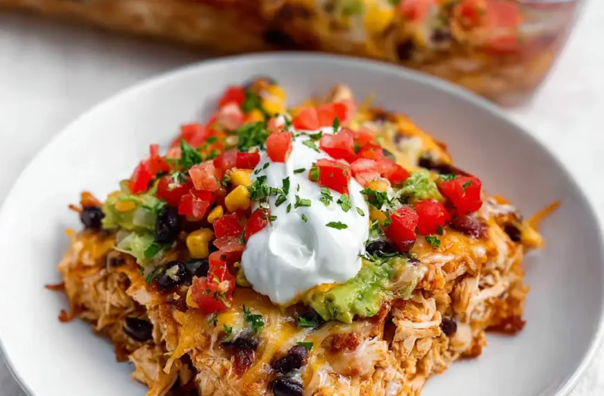 Easy Chicken Burrito Casserole : Simple, Cheesy, and Family-Approved