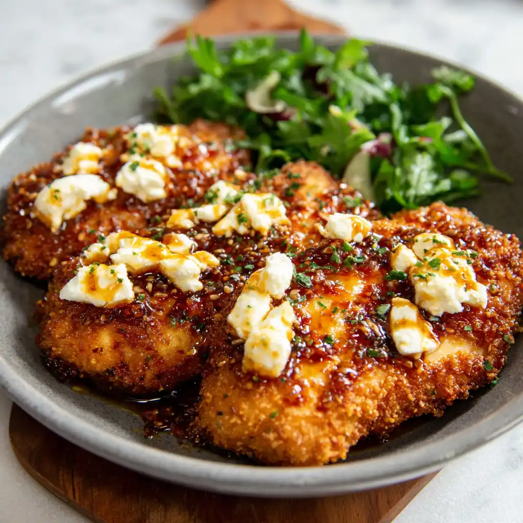 Crispy Hot Honey Feta Chicken That Packs a Bold Kick