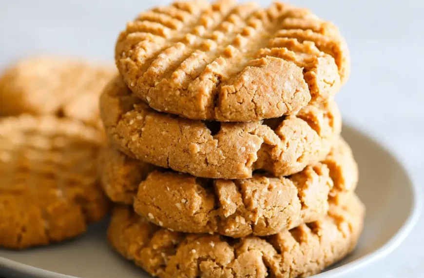 Healthy Peanut Butter Cookies Made with Almond Flour and…