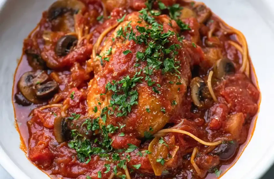 Healthy Slow Cooker Chicken Cacciatore