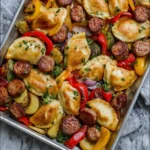 Easy Pierogi Sausage and Veggie Sheet Pan Dinner