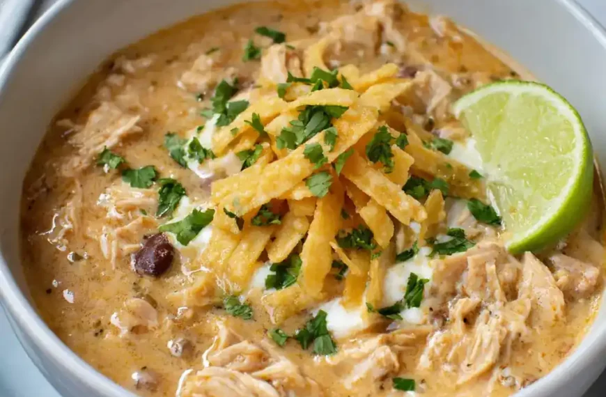 White Chicken Chili Recipe with Cream Cheese: Creamy, Hearty,…