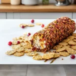 Easy Cranberry Pistachio Cheese Log