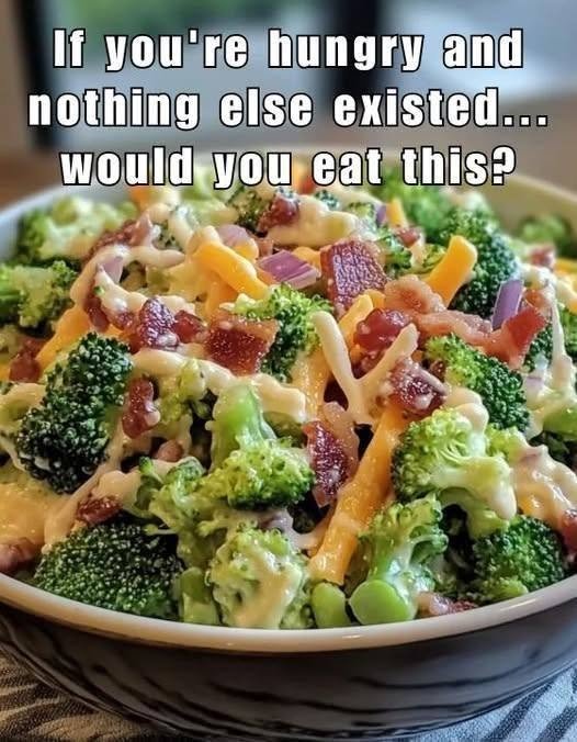 Creamy Broccoli Salad with Bacon and Cheddar – The Ultimate Crowd-Pleasing Side Dish!