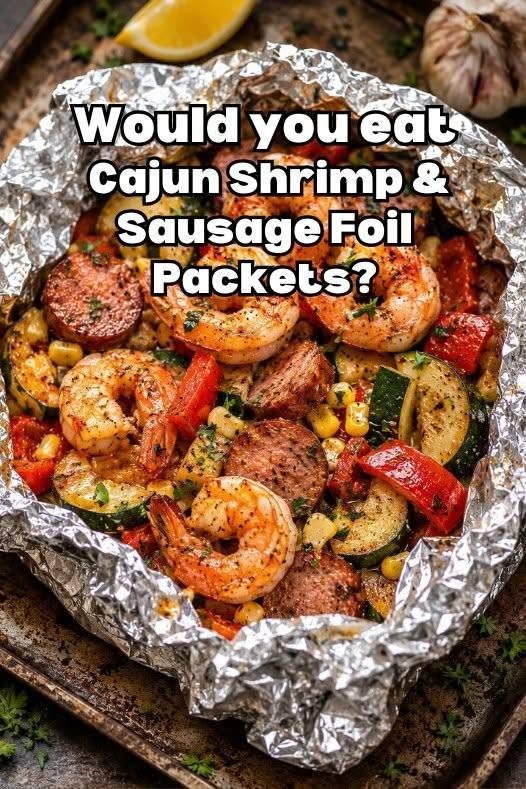 Cajun Shrimp and Sausage Foil Packets – An Easy, Flavor-Packed Dinner!